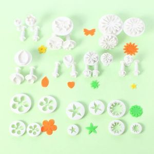 33PCS plunjer Fondant Cutter Cake Tool Cookie Mold Biscuit Mold Diy Craft 3D Bakeware Sets Nieuwe bakvormigeegegaf winkels voor Fondant Cutter