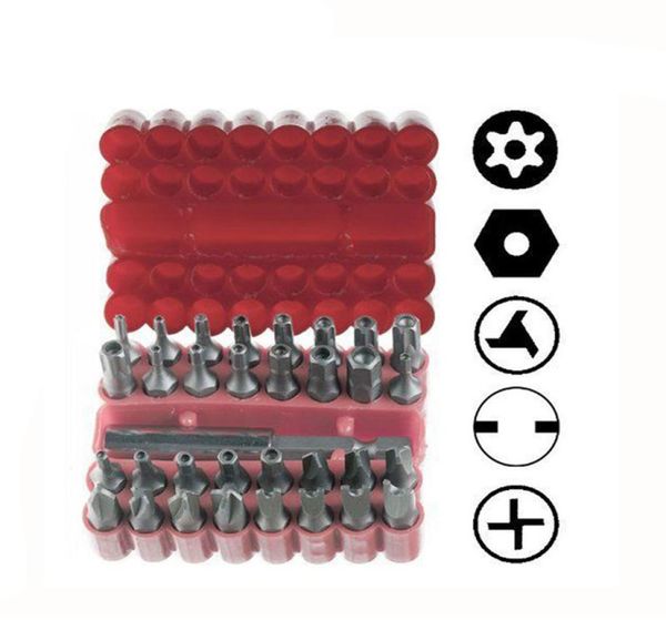 33PCS TORQ TORX HEX SPANNER TRI TRI WALL CONTRÔLEUR MAGNÉTIQUE SÉCURITÉ DE SÉCURITÉ BIT PROPER