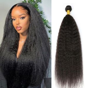 34 36 38 40 inch Kinky 100% Human Weave Extensions Braziliaanse Remy Hair Yaki rechte bundels 1/3/4PCS