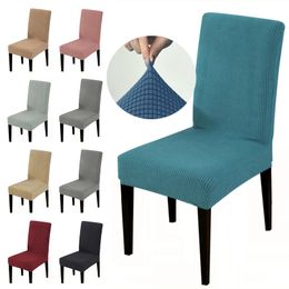 34 couleurs Polar Fleece Tissu chaise de chaise de chaise extensible Houst-housses de siège Couvertures de chaise pour le restaurant Banquet Hotel Home Dining Salle