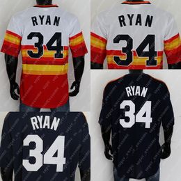 34 Nolan Ryan Jersey White Navy gestikt