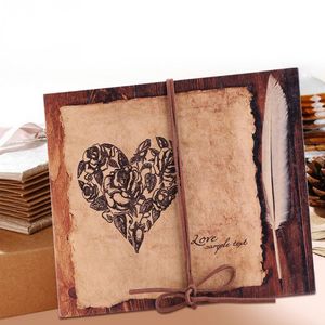 34 pagina's DIY Craft Po Album Vintage Heart Series Handmade Memories Book Refillable Scrapbook 230327