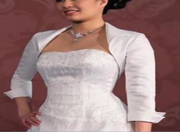 34 Manga Tafeta Boda Bridal Bolero Jackets Manga completa Madre of the Brides Cape Wraps Accesorios de novia6033206