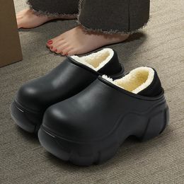 34 Super dikke zool pluizige zachte en schattige winter Winter Warm indoor schoenen Anti slip paar thuis slippers 231109 366 PERS
