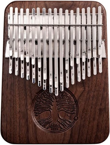 34 Tone Thumb Piano Tree of Life Kalimba Finger Piano Instrumento de percusión para principiantes con martillo de afinación para regalo