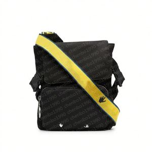 3423New 2022 Marque MINI Men Off Ceinture en toile jaune Sac à bandoulière blanc Sac à bandoulière en toile Sacs de taille Sacs multi-usages Cartable Messenger213C