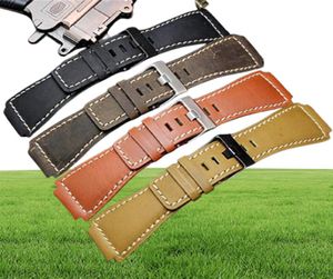 3424 mm Convex End italien Calfskin Watch Band pour la série Bell BR01 BR03 Bracelet de montre bracelet Bracelet Ross Raouths Man T202473109
