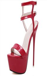 3446 Ultra High Heels 16cm Fine Sandales Femmes High Heel Platform Sandals Night Club Stripper Heels Steel Pipe Dance Shoes Modèle SH8385087