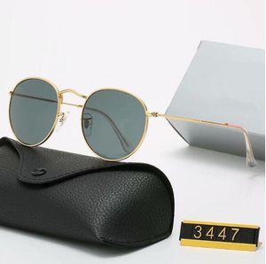 American Eyewear Luxury Designer Sunglasses Brand Vintage Pilot Sun Glasses Polarisée UV400 Men Femmes 58mm 3447