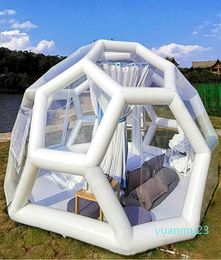 La carpa transparente de 345 m es adecuada para acampar Estructura de fútbol transparente Burbuja inflable para Campingel5