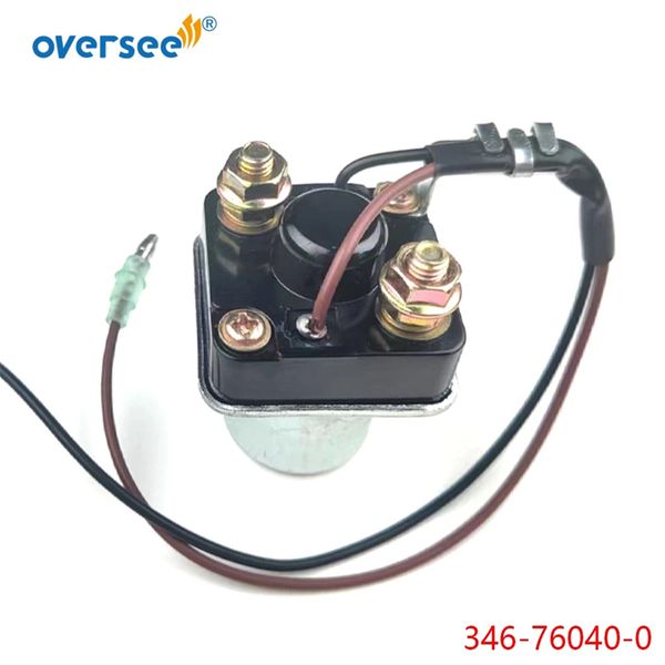 Piezas de relé 346-76040 para solenoide de arranque fueraborda Tohatsu 2T 25HP 30HP 40HP 50HP M25C M30A 2 tiempos 346-76040-0