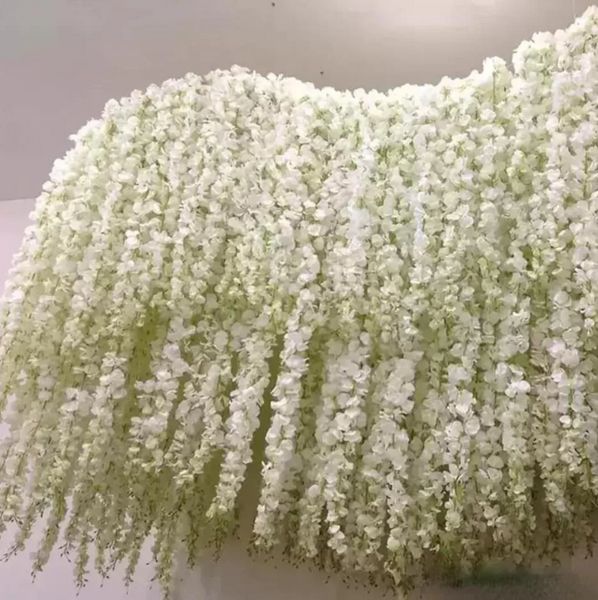 34CM Élégant Artificielle Fleur Décorative Fête Wisteria Fleurs Vigne Jardin Tenture DIY Rotin Pièce Maîtresse De Noël Décoration De Mariage Toile De Fond ss1221