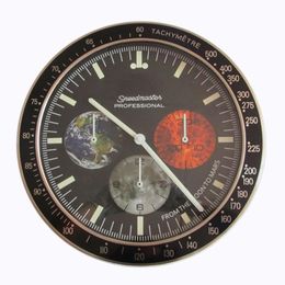 Reloj de pared de diseño moderno de lujo de 34 CM reloj de arte de Metal reloj Relogio De Parede Horloge Decorativo con correspondiente
