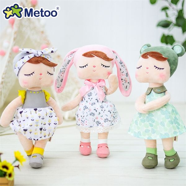 34cm bonecas originais brinquedos de pelúcia para meninas bebê lindo coelho primavera-verão angela animais macios crianças bebês 220505