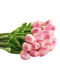 34cm pu mini tulip fleur Real Touch Wedding Flower Artificial Pu Home Wedding Decoration311v2052894