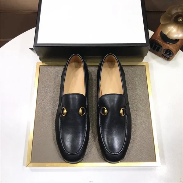 34Modèle Italien Hommes Designer Robe Chaussures De Luxe En Cuir Véritable Été 2023 Nouveau Style De Mode Bout Carré Noir Affaires Social Oxfords Chaussures