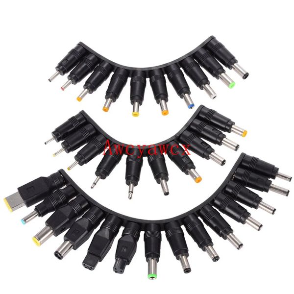 34pcs Universal 5.5 mm 2.1 mm CC CA Potence Adaptador Kits de conector para Lenovo ThinkPad Charger Supply Convertir Convertir enchufe