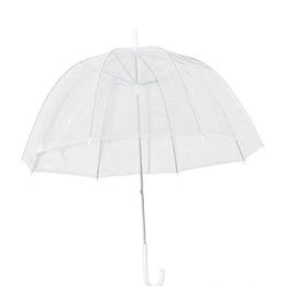 34quot Big Clear Cute Deep Dome Umbrella Girl Fashion transparante paraplu's3799432