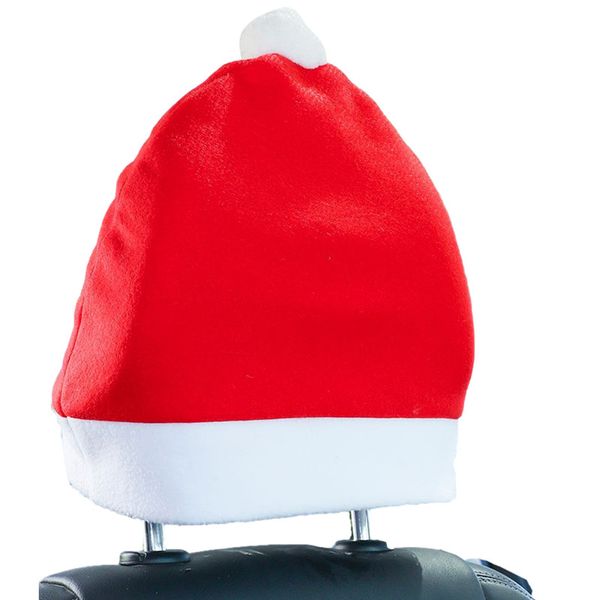 34x33cm décoration de noël chapeau père noël décor siège de voiture appuie-tête chapeau couverture accessoires