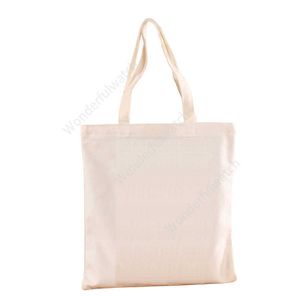 35 * 40 CM Sublimation Bag Lege DIY White Tote Canvas Enkele Schoudertassen Eenvoudige Handtas Outdoor Draagbare Rugzak DHW35