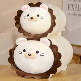 Oreiller en peluche Lion Long Kawaii 35-42cm, coussin doux pour canapé-lit, mignon bébé petite amie, cadeau d'anniversaire et de vacances