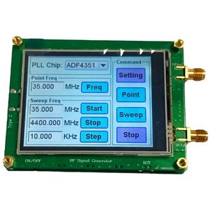 Freeshipping 35-4400m ADF4351 RF-signaalbron Signaalgenerator Wave / Puntfrequentie Druk op SN LCD-scherm