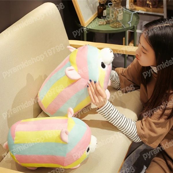 35/45cm arc-en-ciel alpaga peluche oreiller doux peluche alpacasso mouton lama coussin peluche jouet cadeaux pour enfants et fille