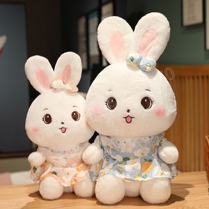 35-50CM mignon dessin animé lapin en peluche poupées beau lapin avec jupe jouets peluche oreiller pour enfants filles cadeau de noël