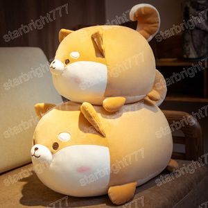 Peluche de chien Shiba Inu, 35/50cm, Kawaii, mignon et confortable, Simulation en forme de chien, oreiller de canapé pour dormir