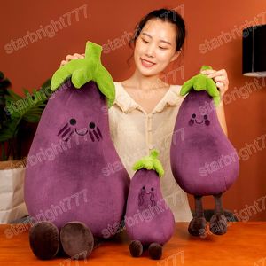 35/50cm Simulation aubergine en peluche oreiller mignon légume peluche poupée canapé chambre décoration enfants cadeau d'anniversaire