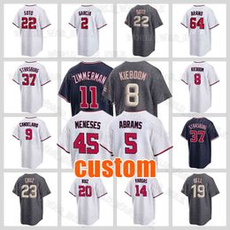 45 Joey Meneses Jersey 5 CJ Abrams Baseball 11 Ryan Zimmerman Washingtons 9 Jeimer Candelario 8 Carter Kieboom Stephen Strasburg Lane Thomas Nationals Victor Robles