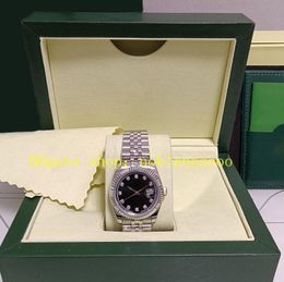 35 couleurs avec boîte montre automatique unisexe femmes date 36mm bracelet cadran diamant noir 126234 champagne or Everose mécanique 126200 126233 montres