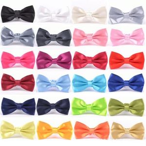 35 Kleuren Mode Strikjes Voor Mannen vlinderdas Klassieke Effen Kleur Wedding Party Rood Zwart Wit Groene Vlinder das Brand263g