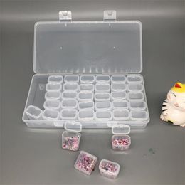 Boîte de perles de riz de grande capacité à 35 grilles, rangement de peinture diamant perlé à faire soi-même, 1223034