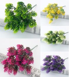 35 Headsbundle Pine Cone Simulation Pineapple Grass Artificial Plantes DIY Vases maison pour décoration Fake Plastic Flower Pompon5579087