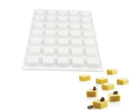 35 trous Micro Square 5 Moules de silicone pour gâteaux