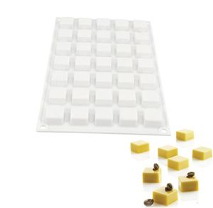 35 trous Micro Square 5 Moules de silicone pour gâteaux