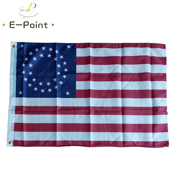 Drapeau américain 35 étoiles bannière de guerre civile américaine 3 * 5 pieds (90cm * 150cm) drapeau en polyester bannière décoration volant maison jardin drapeau cadeaux de fête