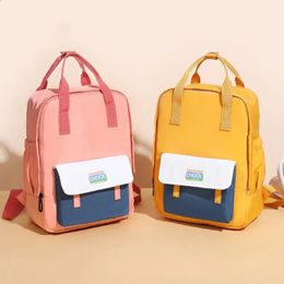 Mochila para niños de 35 años Bolsa Primary School Color Contrast Light Kindergarten Bag Preschool Baby Bag Kids Mochila 240118