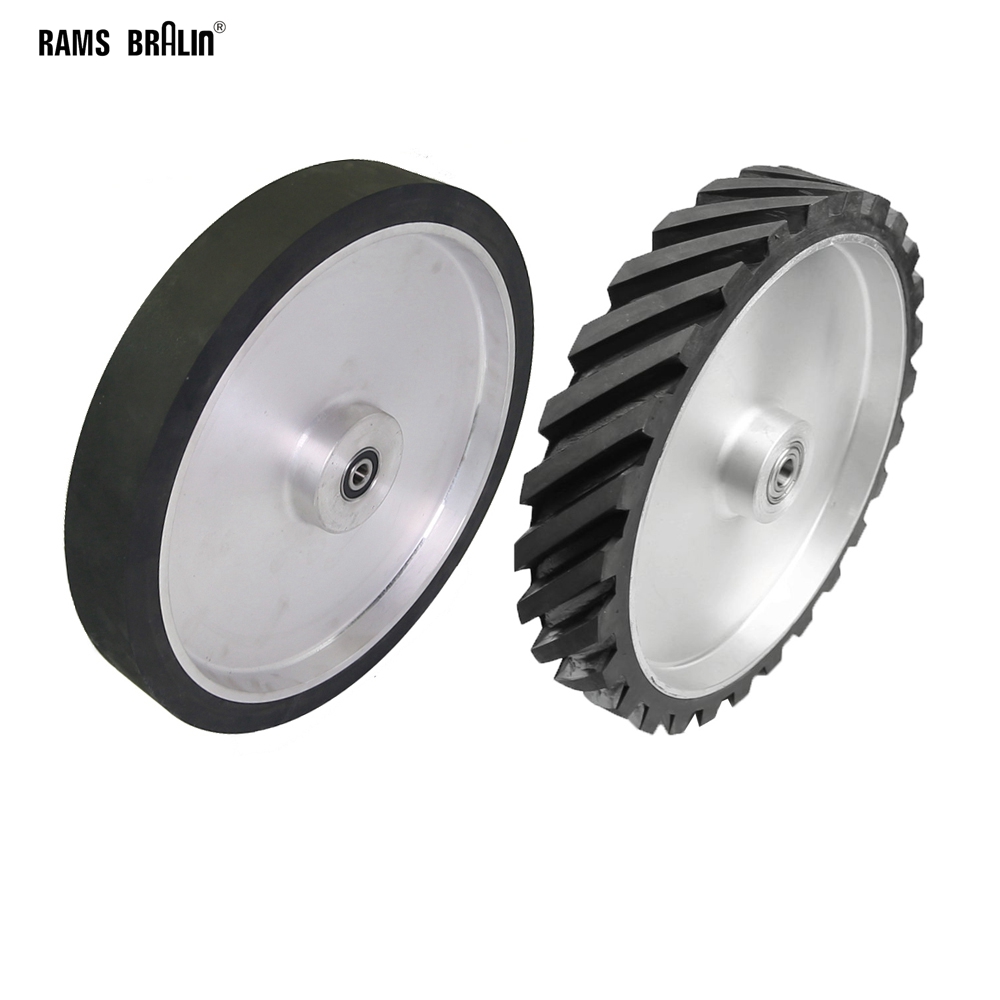 350x50mm Belt Grinder Replacement Sander Parts Rubber Contact Wheel Dynamically Balanced