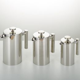 350/800/1000 ml koffiepotten Franse pers koffiezetapparaat dubbelwandige roestvrijstalen cafetiere theefaciliteiten pot met zeefilter GGA3697-4