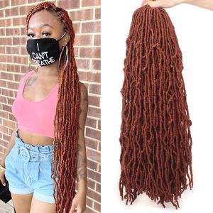 350 kleur nieuwe faux locs haken vlechthaar 18 24 36inch 21 strengen kanekalon zachte faux locs haar synthetisch gehaakte haar