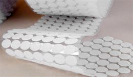 350 PCS Magic Nylon Coin Sticker de adhesivos de doble cara bucles Discos blancos almohadillas redondas de fijación de fijación de fijación de cinta adhesiva 5027787