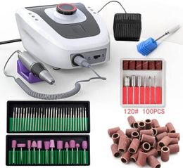 35000rpm máquina de manicure elétrica aparelho broca do prego para pedicure com cortador de arquivo bits tool17296093