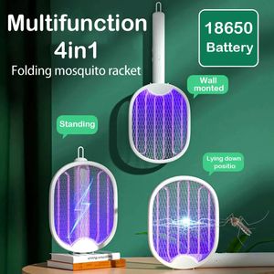3500 V pliable Mosquito Mosquito Killer USB rechargeable Piège à mouche Swatter Racket Insect avec UV Light Bug Zapper 240415