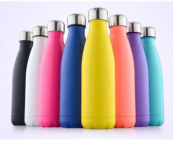 350 ml 12 oz isolé en acier inoxydable bouteille d'eau bébé enfants tasses à boire coloré refroidisseur tasse en plein air portable bouteilles de vin tasse à boire