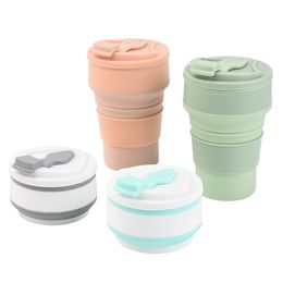 350 ml koffie mokken reizen inklapbare siliconen cup vouwwaterbekers bpa gratis voedsel grade drinkgraden mug thee koffiekopjes