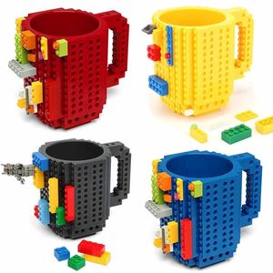 Bricolage assemblage tasse enfants blocs de construction tasse à café créative enfants jouets bloc Puzzle pour blocs de construction conception cadeau d'anniversaire
