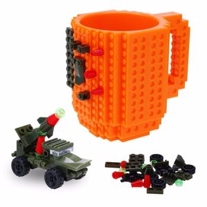 350 ml creatieve melkmok koffiekopjes Creatieve build-on bakstenen mokbekers drinkwaterhouder voor LEGO-bouwstenenontwerp