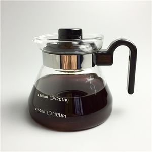 350ml verre cafetière théières bouilloire café serveur bouilloire d'eau théière verre résistant à la chaleur peut être directement chauffage à flamme nue 210408